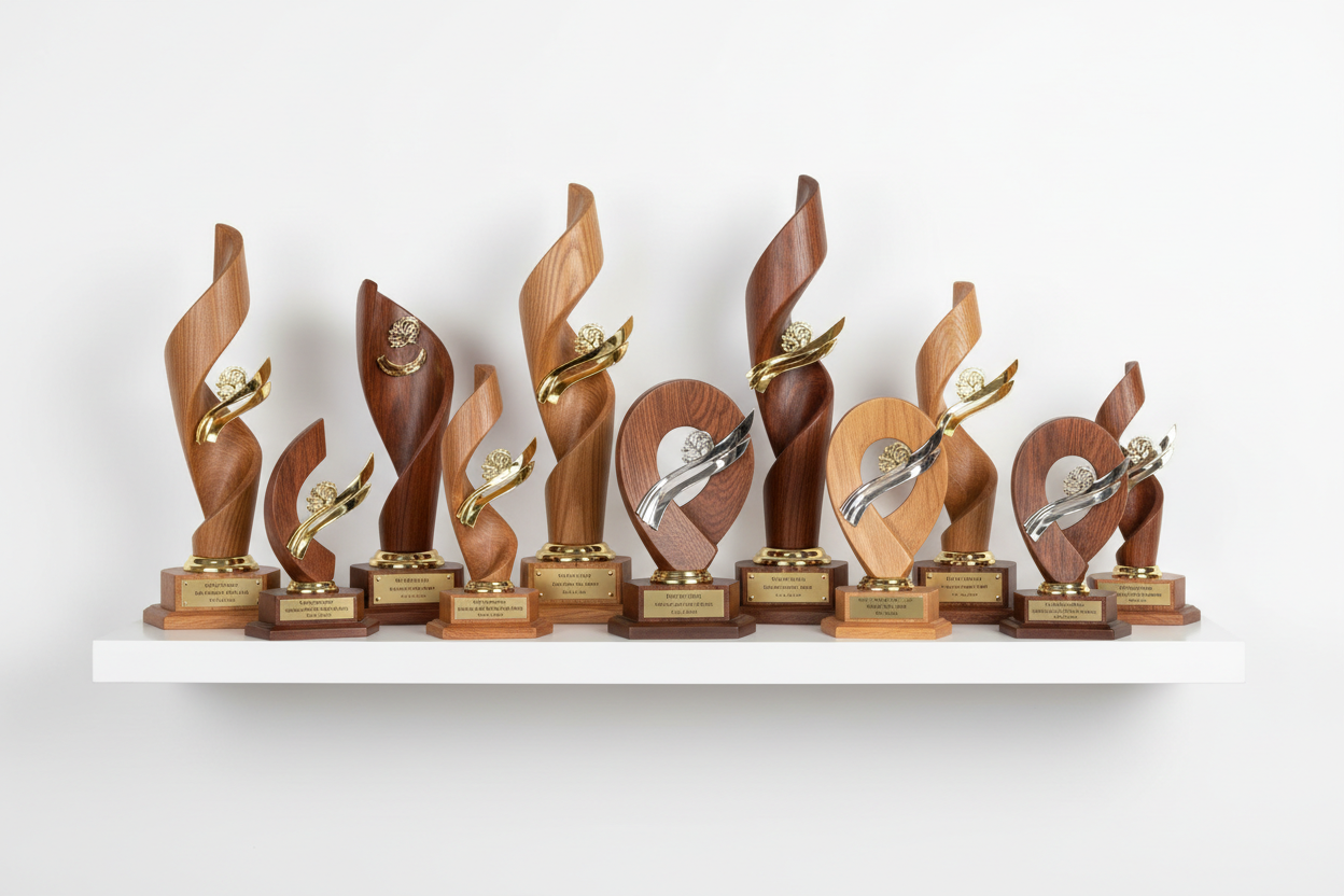 Wooden trophies
